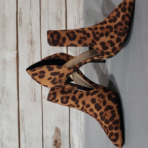 Anne Michelle Leopard Print Booties - Size 10 - Picture 2 of 5